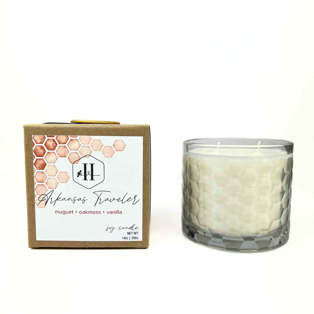 Honeycomb Kitchen Shop soy candle - Arkansas Traveler scent