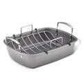 non-stick roasting pan with stainless steel rack