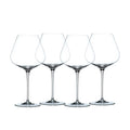Nachtmann red wine ballon glasses with white background