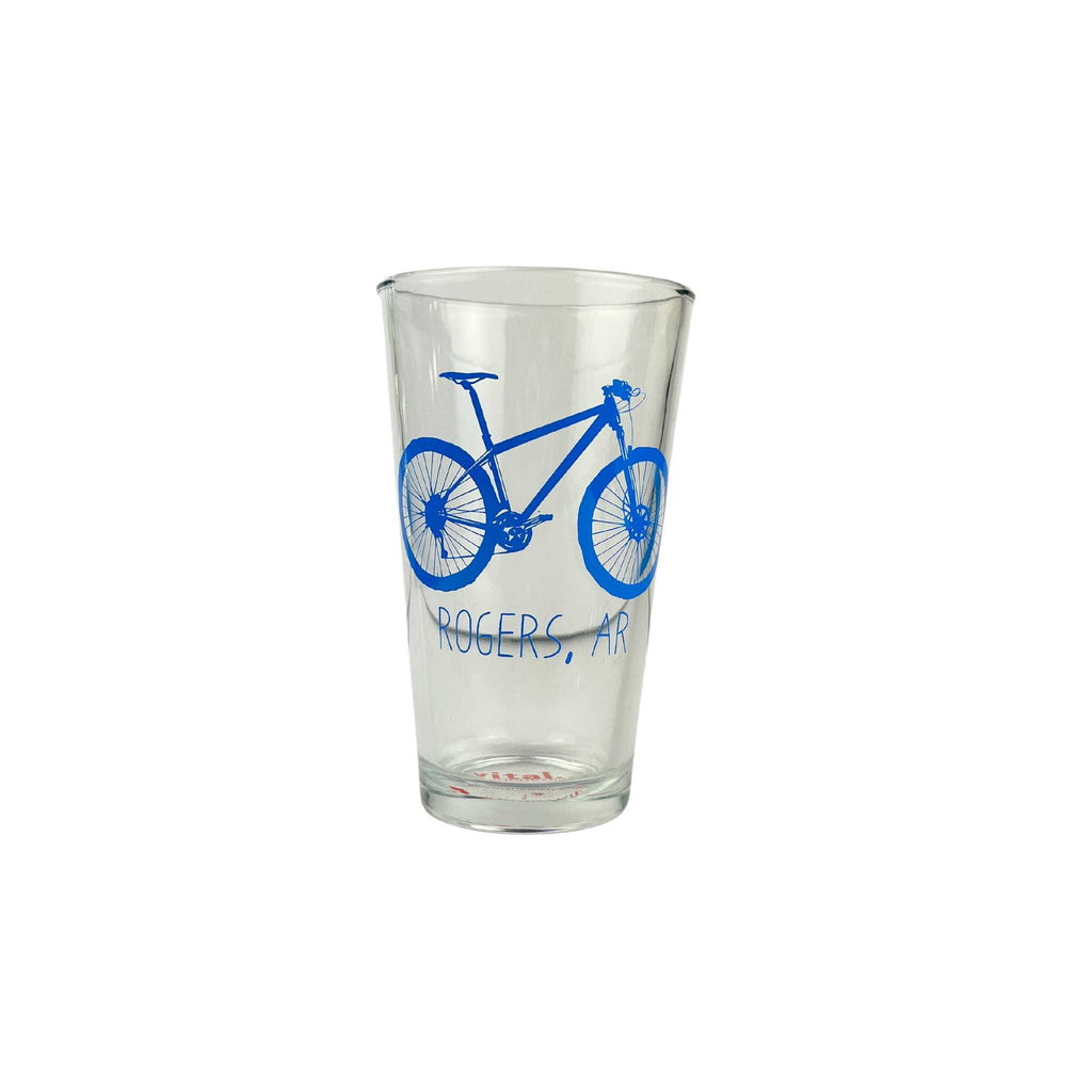 Rogers Arkansas mountain bike pint glass