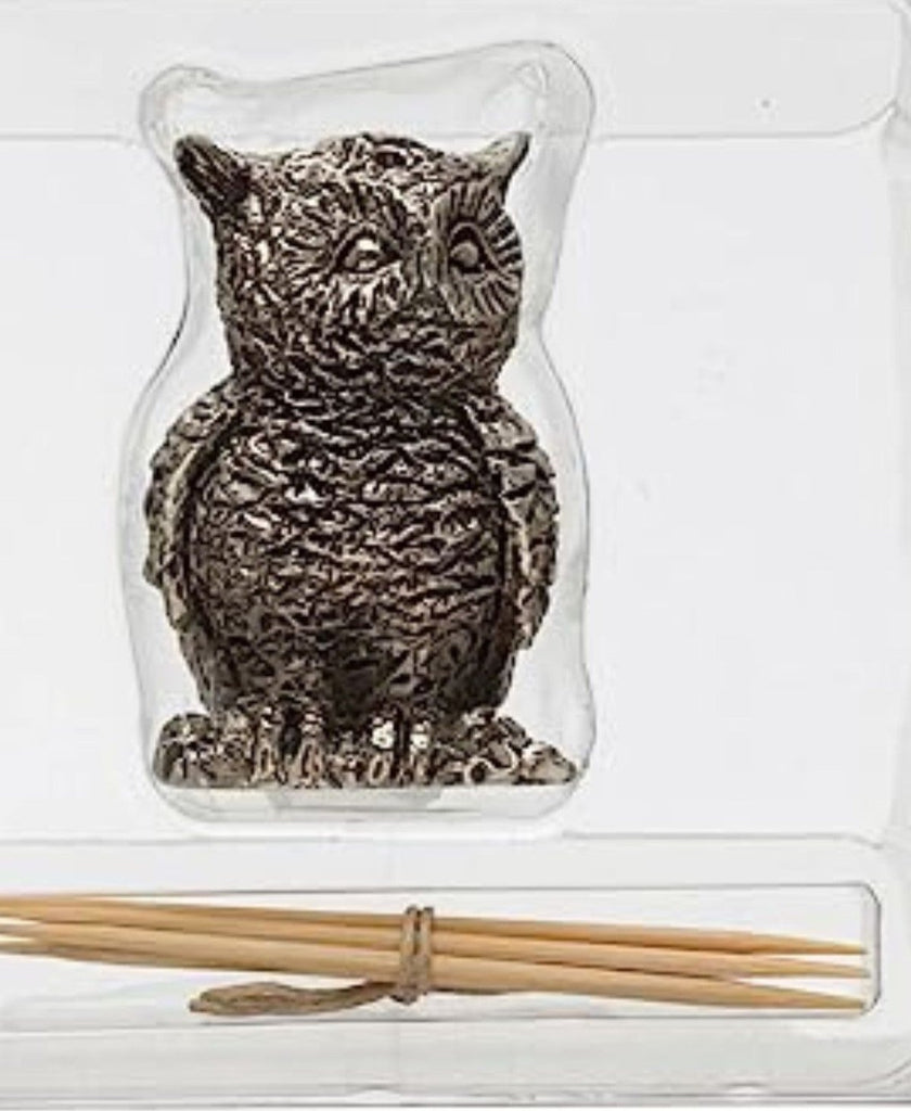 Pewter Owl Toothpick Holder