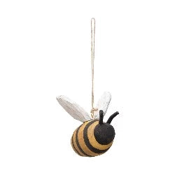 Ornament - Hand Painted Driftwood Bee