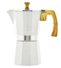 Stovetop Espresso Maker, White- 9 Cup