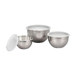 Mixing Bowl Set w/Lids - Stainless Steel