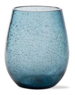 Bubble Glass Stemless Wine Glass - Midnight Blue