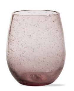 Bubble Glass Stemless Wine Glass - Raspberry
